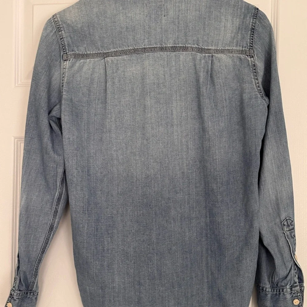J. Crew Light Blue Denim Button-Up Shirt - Picture 4 of 6